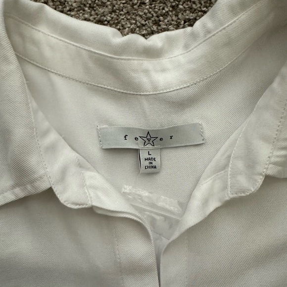 White Shirt, Button Front, Sleeveless, NWT, L - Picture 3 of 3